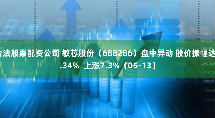 合法股票配资公司 敏芯股份（688286）盘中异动 股价振幅达8.34%  上涨7.3%（06-13）